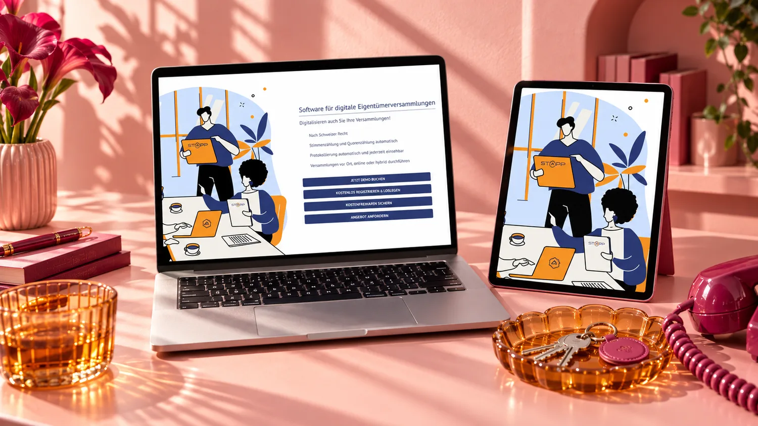 Website von STAPP auf Laptop und Tablet