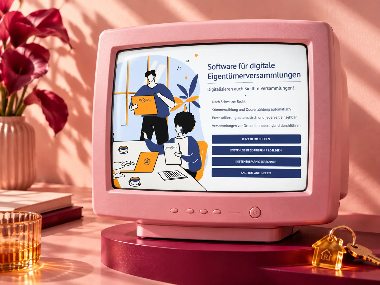 Website von STAPP auf einem Bildschirm
